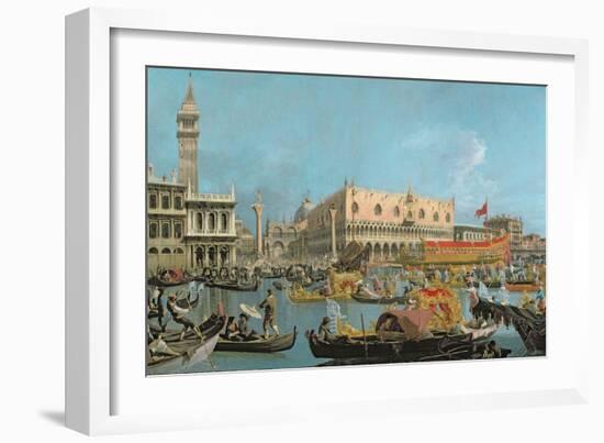 The Bucintoro Returning to the Molo-Canaletto-Framed Giclee Print