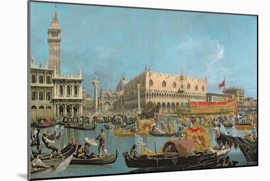 The Bucintoro Returning to the Molo-Canaletto-Mounted Giclee Print