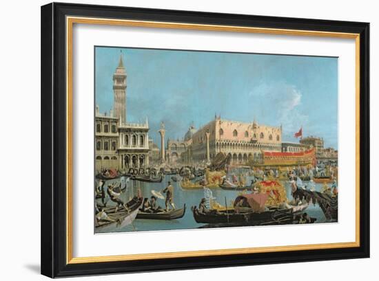 The Bucintoro Returning to the Molo-Canaletto-Framed Giclee Print