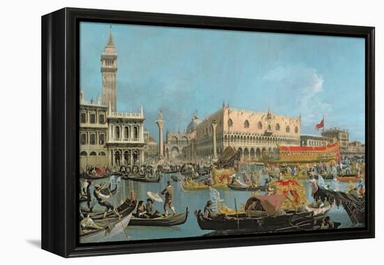 The Bucintoro Returning to the Molo-Canaletto-Framed Premier Image Canvas