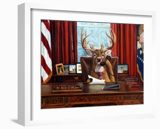 The Buck Stops Here-Lucia Heffernan-Framed Art Print