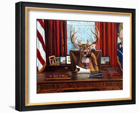 The Buck Stops Here-Lucia Heffernan-Framed Art Print