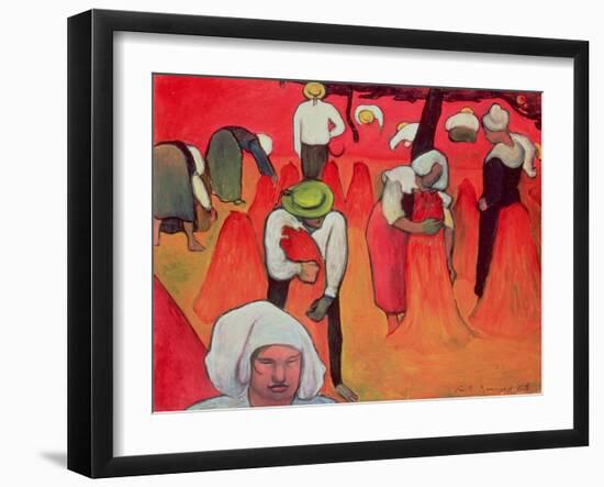 The Buckwheat Harvest, 1888-Emile Bernard-Framed Giclee Print