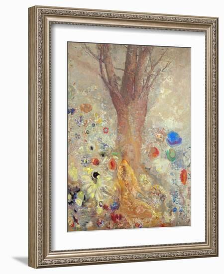 The Buddha - Peinture De Odilon Redon (1840-1916), 1904 - Oil on Canvas - Van Gogh Museum, Amsterda-Odilon Redon-Framed Giclee Print