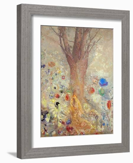 The Buddha - Peinture De Odilon Redon (1840-1916), 1904 - Oil on Canvas - Van Gogh Museum, Amsterda-Odilon Redon-Framed Giclee Print