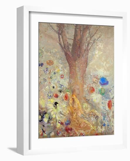 The Buddha - Peinture De Odilon Redon (1840-1916), 1904 - Oil on Canvas - Van Gogh Museum, Amsterda-Odilon Redon-Framed Giclee Print