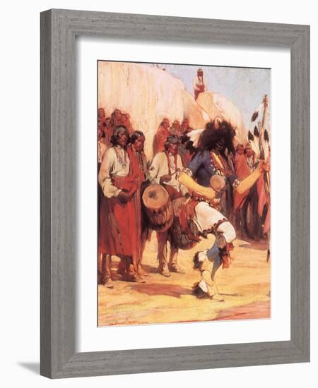 The Buffalo Dance, 1924-Gerald Cassidy-Framed Giclee Print