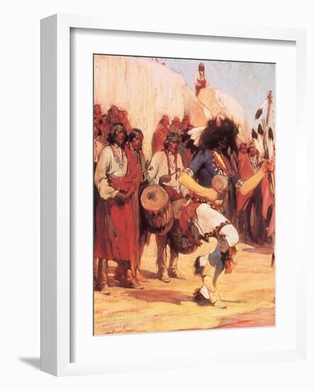 The Buffalo Dance, 1924-Gerald Cassidy-Framed Giclee Print