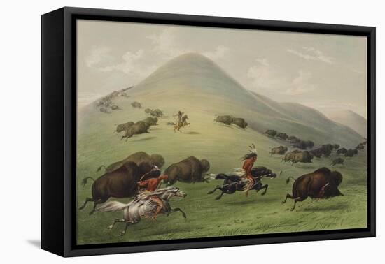 The Buffalo Hunt-George Catlin-Framed Premier Image Canvas