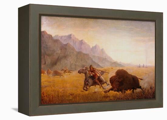 The Buffalo Hunter-Seth Eastman-Framed Premier Image Canvas
