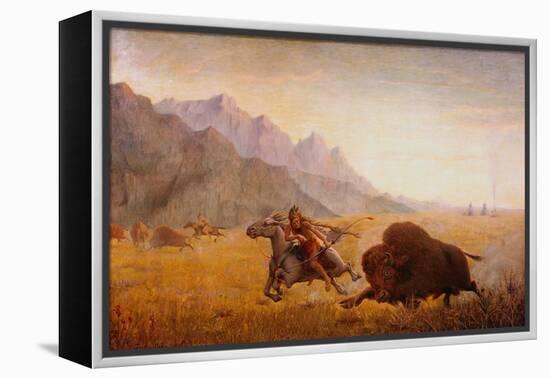 The Buffalo Hunter-Seth Eastman-Framed Premier Image Canvas