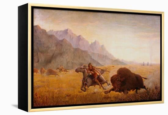 The Buffalo Hunter-Seth Eastman-Framed Premier Image Canvas