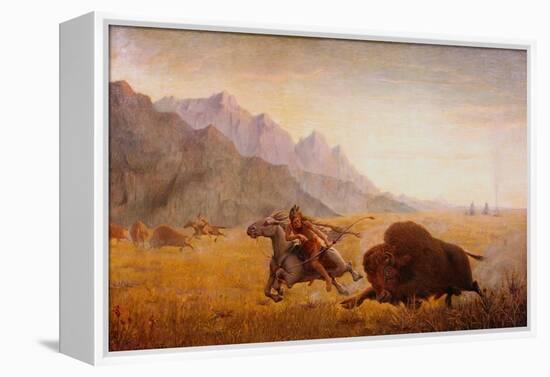 The Buffalo Hunter-Seth Eastman-Framed Premier Image Canvas