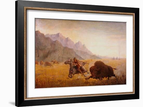 The Buffalo Hunter-Seth Eastman-Framed Giclee Print