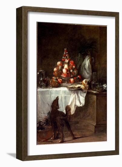 The Buffet, 1728 (Oil on Canvas)-Jean-Baptiste Simeon Chardin-Framed Giclee Print