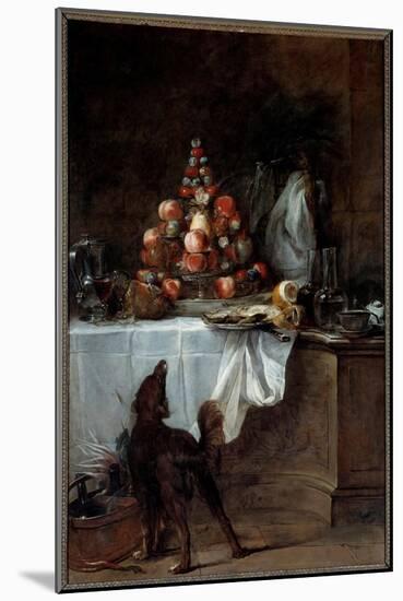 The Buffet. Painting by Jean Baptiste Simeon Chardin (1699-1779), 1728. Dim: 1,94 X 1,29M.-Jean-Baptiste Simeon Chardin-Mounted Giclee Print
