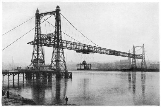 The Building of Runcorn Transporter Bridge Photographic Print | Art.com