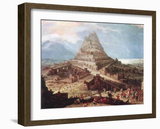 The Building of the Tower of Babel, 16th Century-null-Framed Giclee Print