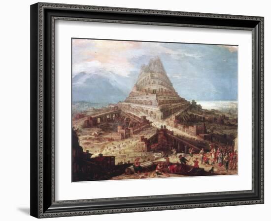 The Building of the Tower of Babel, 16th Century-null-Framed Giclee Print