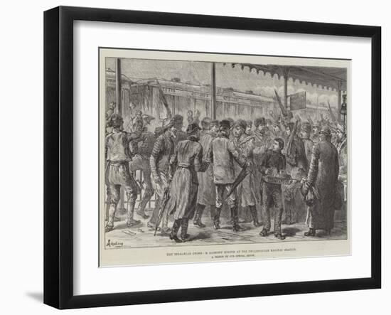 The Bulgarian Crisis, M Zankoff Hooted at the Philippopolis Railway Station-Johann Nepomuk Schonberg-Framed Giclee Print