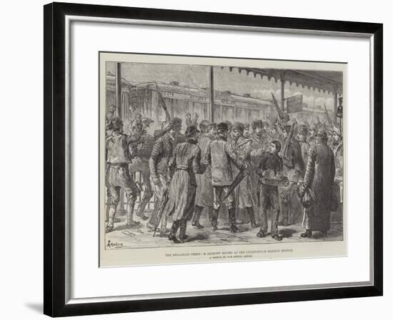 The Bulgarian Crisis, M Zankoff Hooted at the Philippopolis Railway Station-Johann Nepomuk Schonberg-Framed Giclee Print