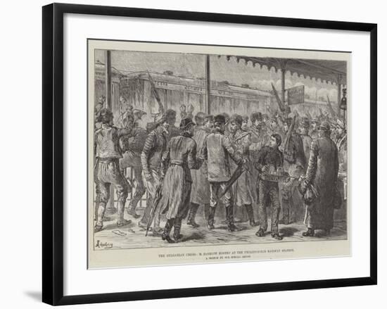 The Bulgarian Crisis, M Zankoff Hooted at the Philippopolis Railway Station-Johann Nepomuk Schonberg-Framed Giclee Print