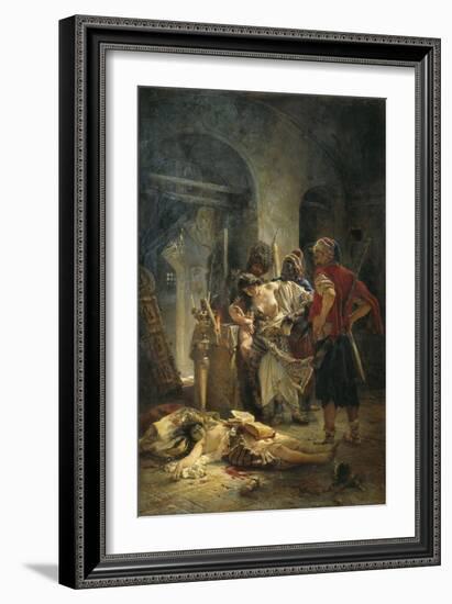 The Bulgarian Martyresses, 1877-Konstantin Yegorovich Makovsky-Framed Giclee Print