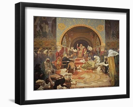 The Bulgarian Tsar Simeon (The Cycle the Slav Epi)-Alphonse Mucha-Framed Giclee Print