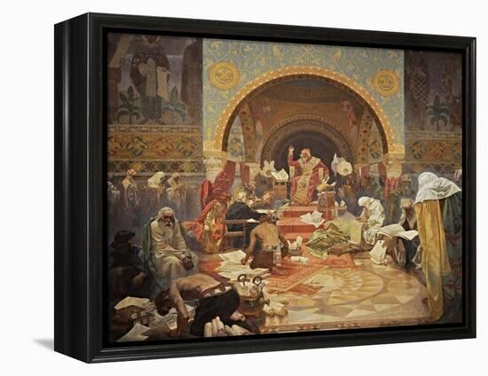 The Bulgarian Tsar Simeon (The Cycle the Slav Epi)-Alphonse Mucha-Framed Premier Image Canvas