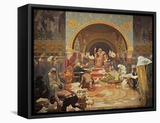 The Bulgarian Tsar Simeon (The Cycle the Slav Epi)-Alphonse Mucha-Framed Premier Image Canvas