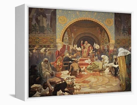 The Bulgarian Tsar Simeon (The Cycle the Slav Epi)-Alphonse Mucha-Framed Premier Image Canvas