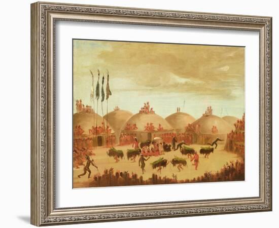 The Bull Dance-George Catlin-Framed Giclee Print