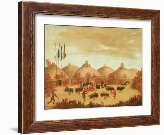 The Bull Dance-George Catlin-Framed Giclee Print