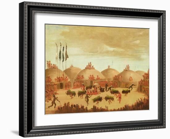 The Bull Dance-George Catlin-Framed Giclee Print