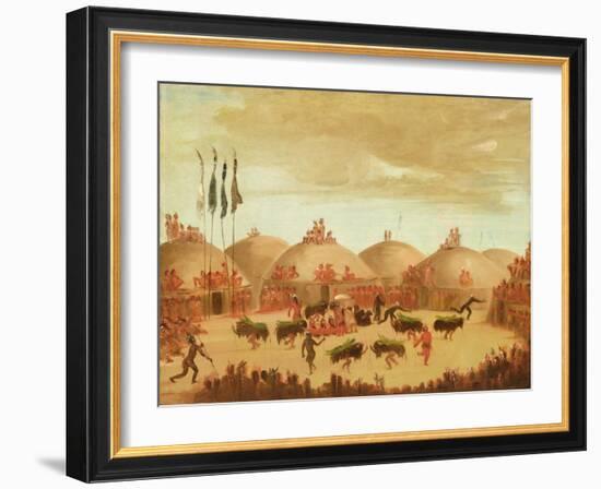 The Bull Dance-George Catlin-Framed Giclee Print