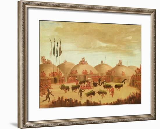 The Bull Dance-George Catlin-Framed Giclee Print