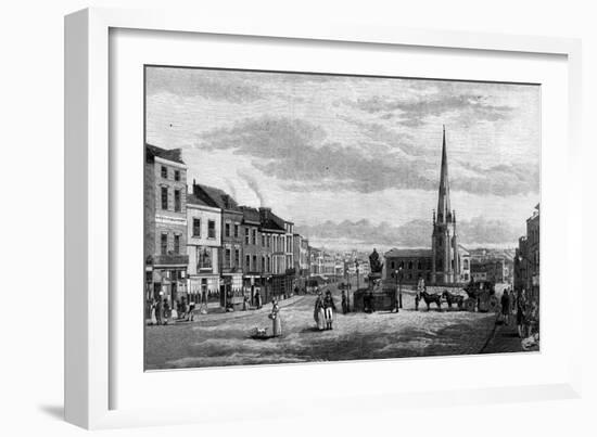 The Bull Ring, with St Martin's Church, Birmingham, 1812-null-Framed Giclee Print