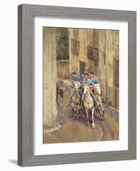 The Bull Run in Soubes-Pat Maclaurin-Framed Giclee Print