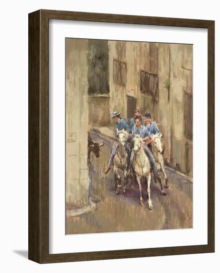 The Bull Run in Soubes-Pat Maclaurin-Framed Giclee Print