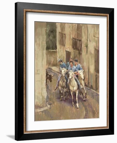 The Bull Run in Soubes-Pat Maclaurin-Framed Giclee Print