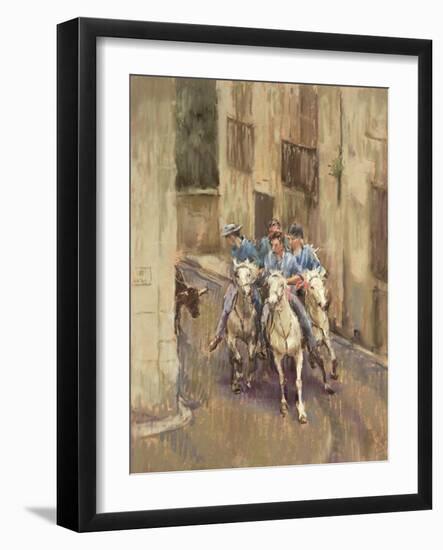 The Bull Run in Soubes-Pat Maclaurin-Framed Giclee Print