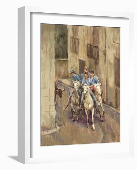 The Bull Run in Soubes-Pat Maclaurin-Framed Giclee Print