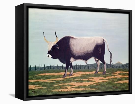 The Bull with Horns-Vincent Haddelsey-Framed Premier Image Canvas