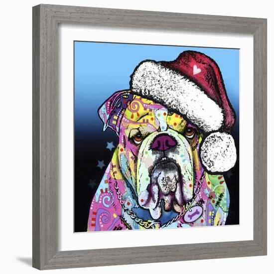 The Bulldog Christmas-Dean Russo-Framed Giclee Print