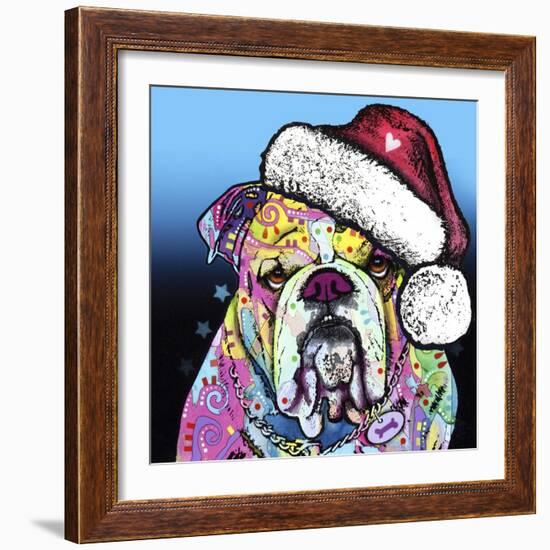 The Bulldog Christmas-Dean Russo-Framed Giclee Print