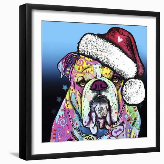 The Bulldog Christmas-Dean Russo-Framed Giclee Print