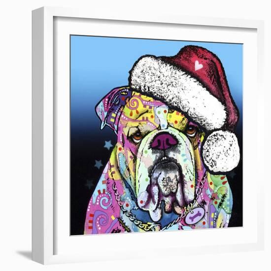 The Bulldog Christmas-Dean Russo-Framed Giclee Print