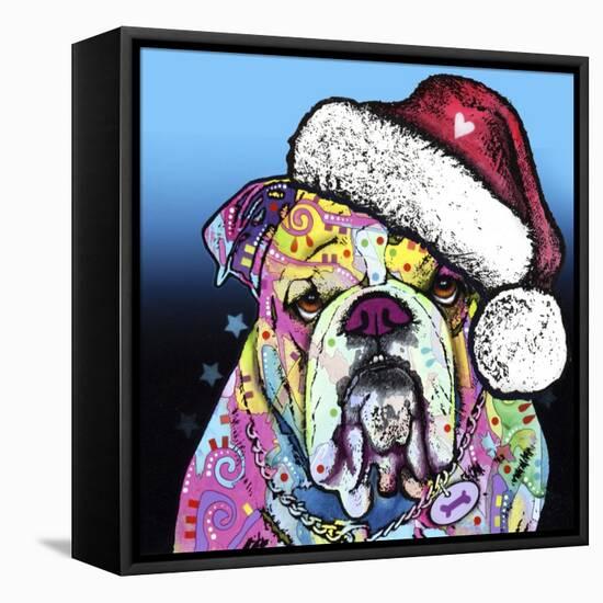 The Bulldog Christmas-Dean Russo-Framed Premier Image Canvas