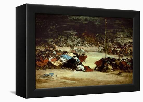 The Bullfight, 18th Century-Francisco de Goya-Framed Premier Image Canvas