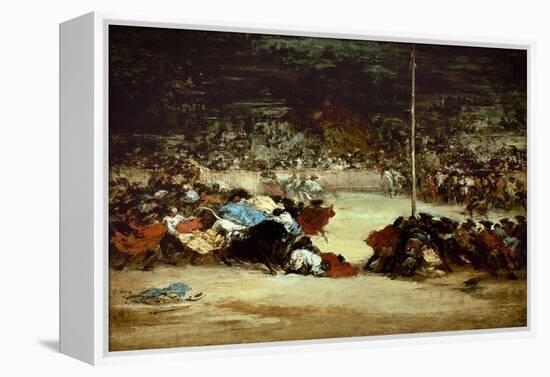 The Bullfight, 18th Century-Francisco de Goya-Framed Premier Image Canvas